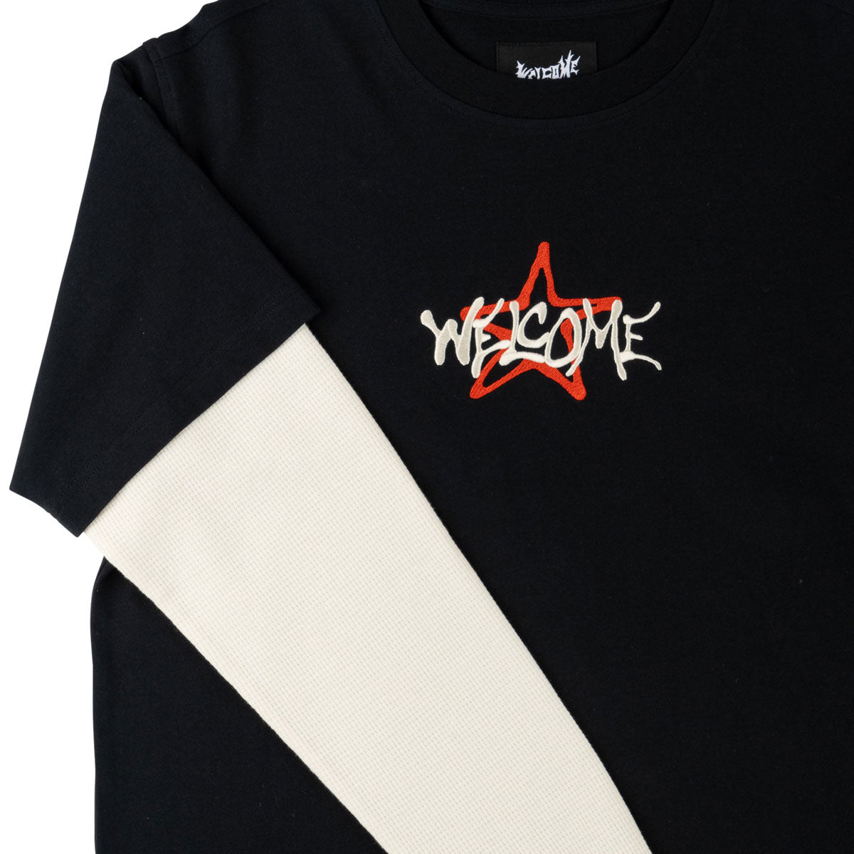 Welcome Starman Layered Long Sleeve Shirt - Black image 4