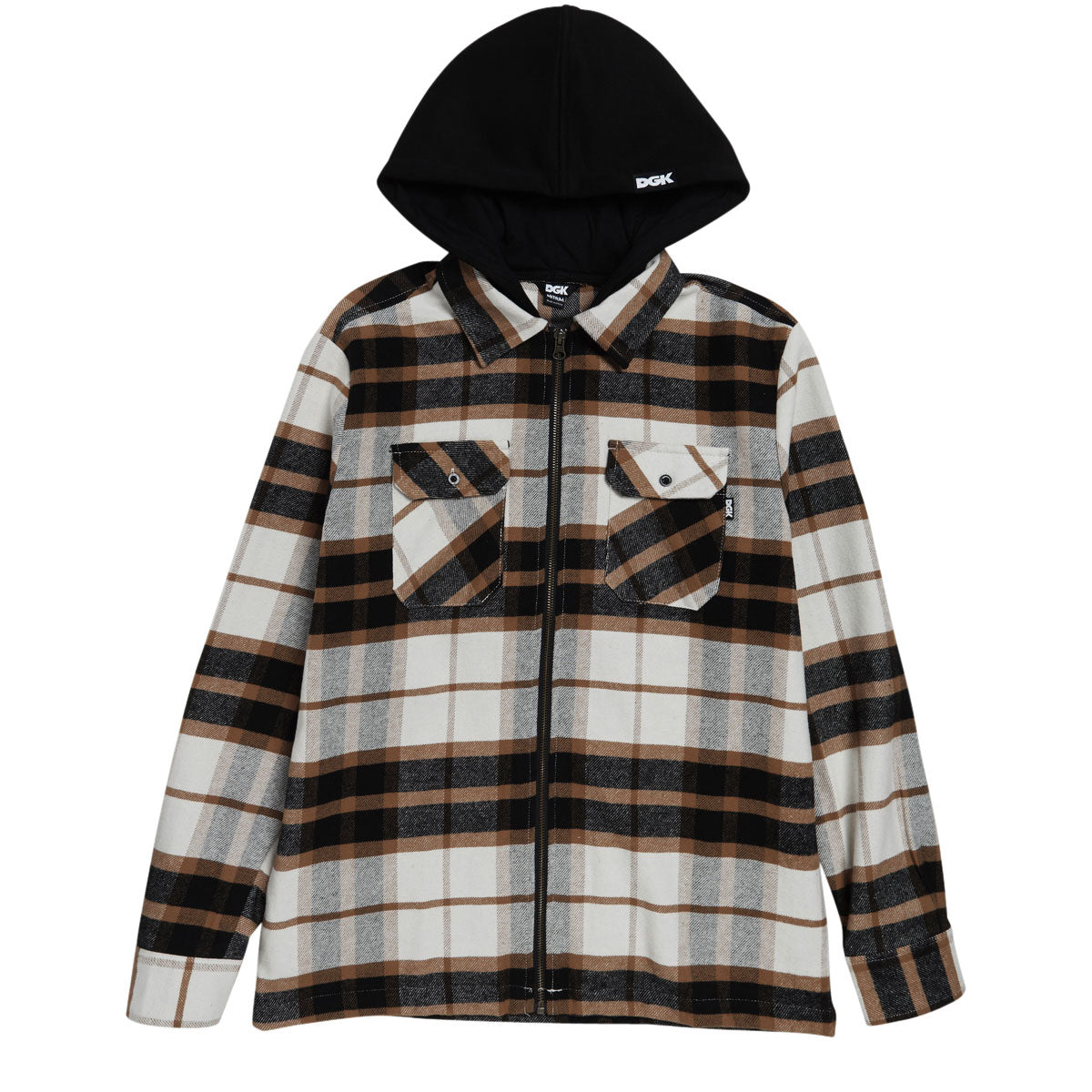 DGK Cry Later Flannel Shacket Jacket - Brown image 1