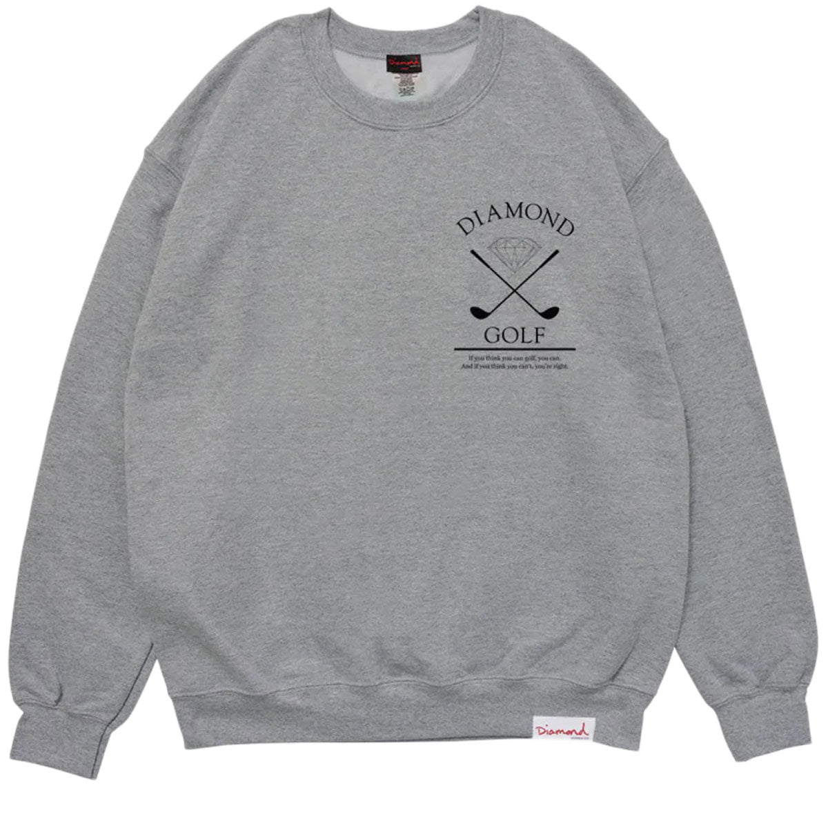 Diamond Supply Co. Golf Crewneck Sweatshirt - Heather Grey image 1