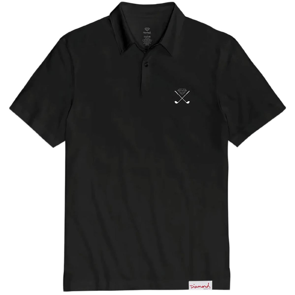 Diamond Supply Co. Golf Polo T-Shirt - Black image 1
