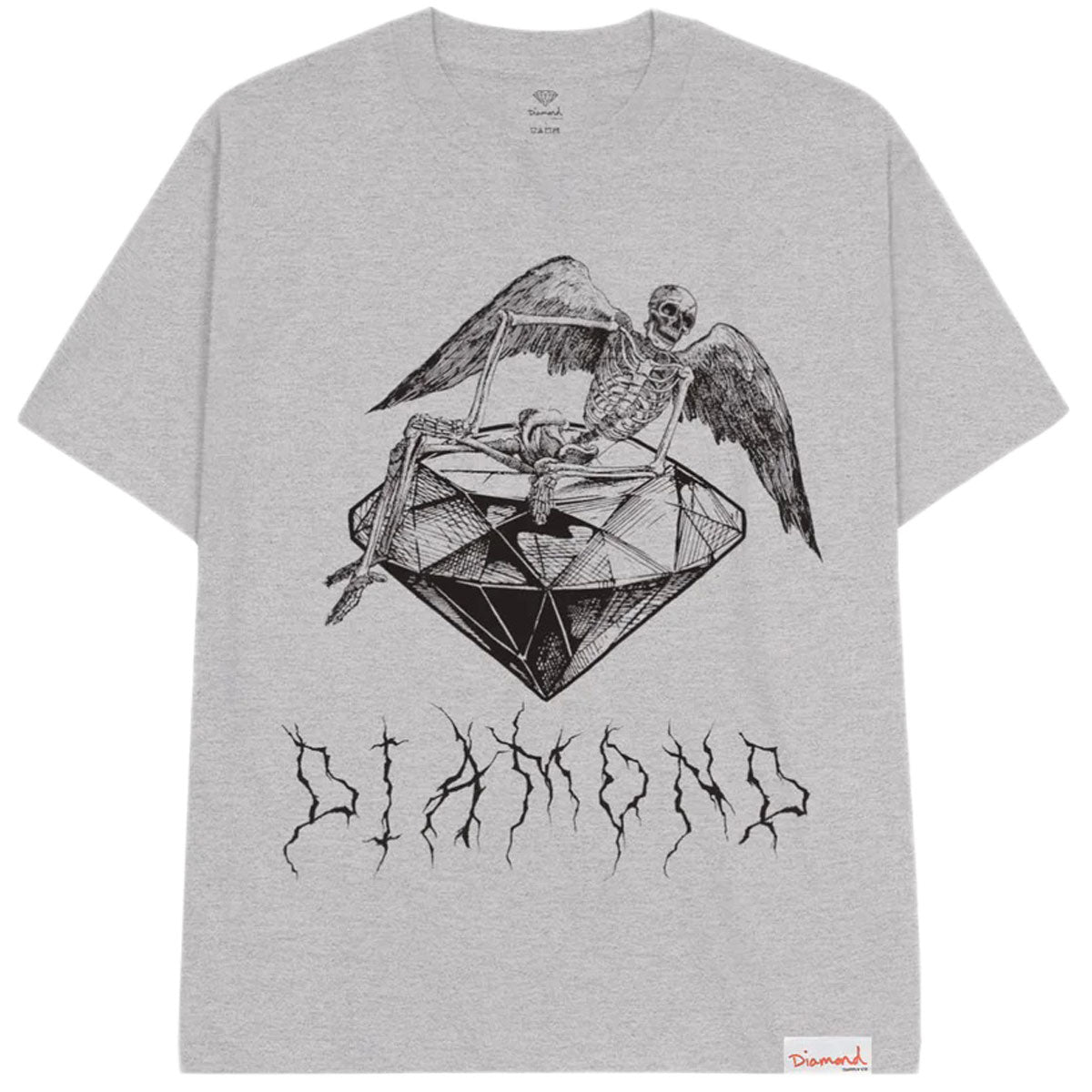 Diamond Supply Co. Skulls And Diamonds T-Shirt - Heather Grey image 1
