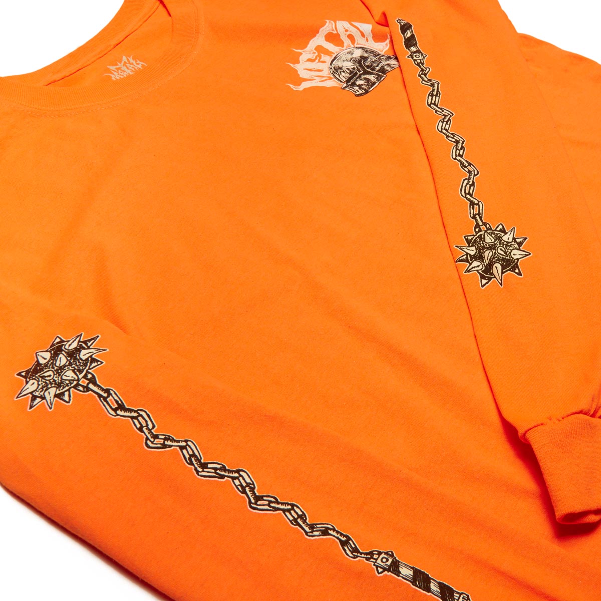 Metal Chain Flail Long Sleeve Shirt - Safety Orange image 3