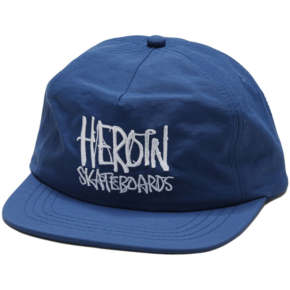 Heroin Script Nylon Snapback Hat - Blue image 1
