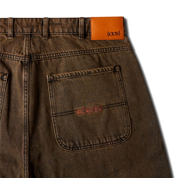 CCS Baggy Taper Denim Jeans - Acid Brown