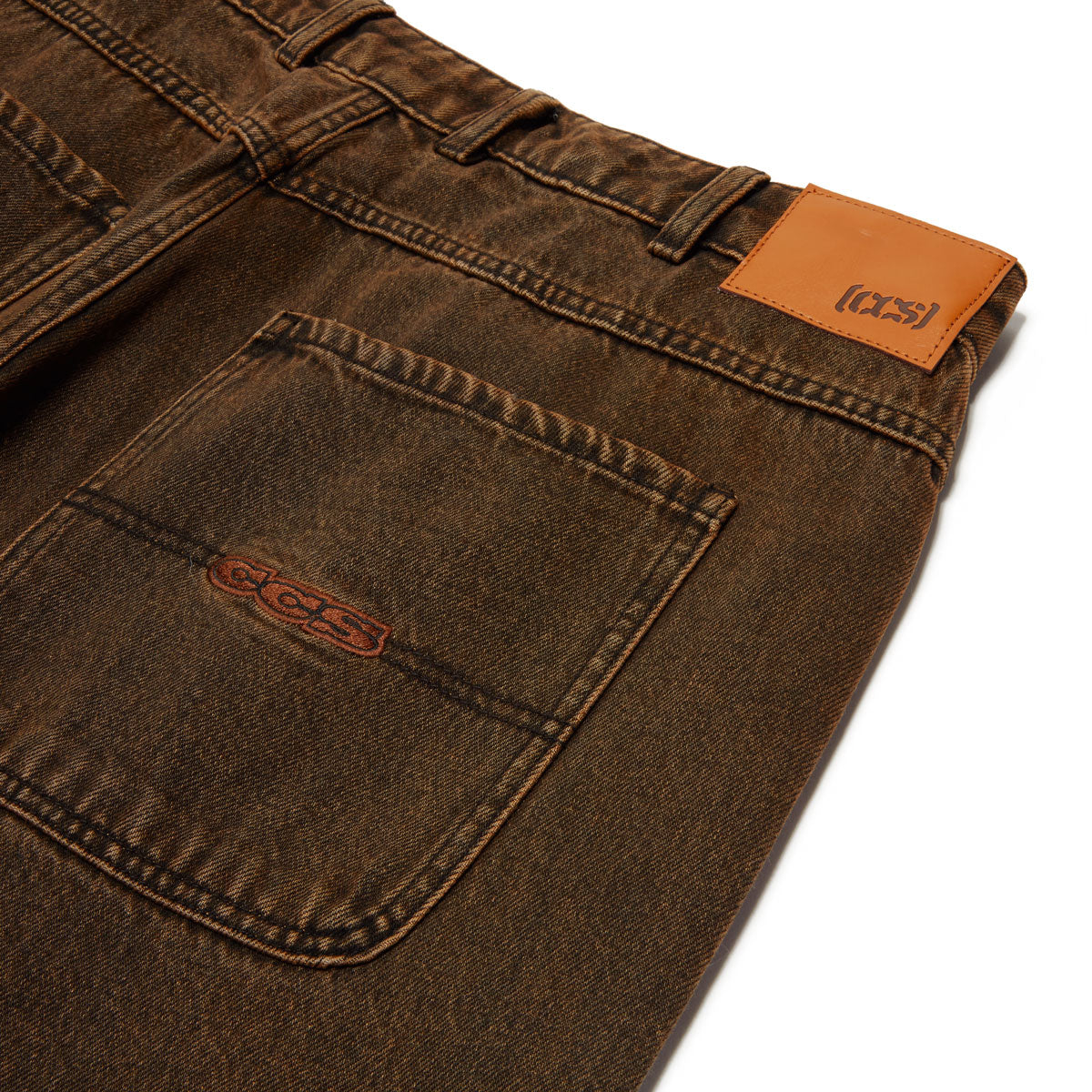 CCS Baggy Taper Denim Jeans - Acid Brown image 7