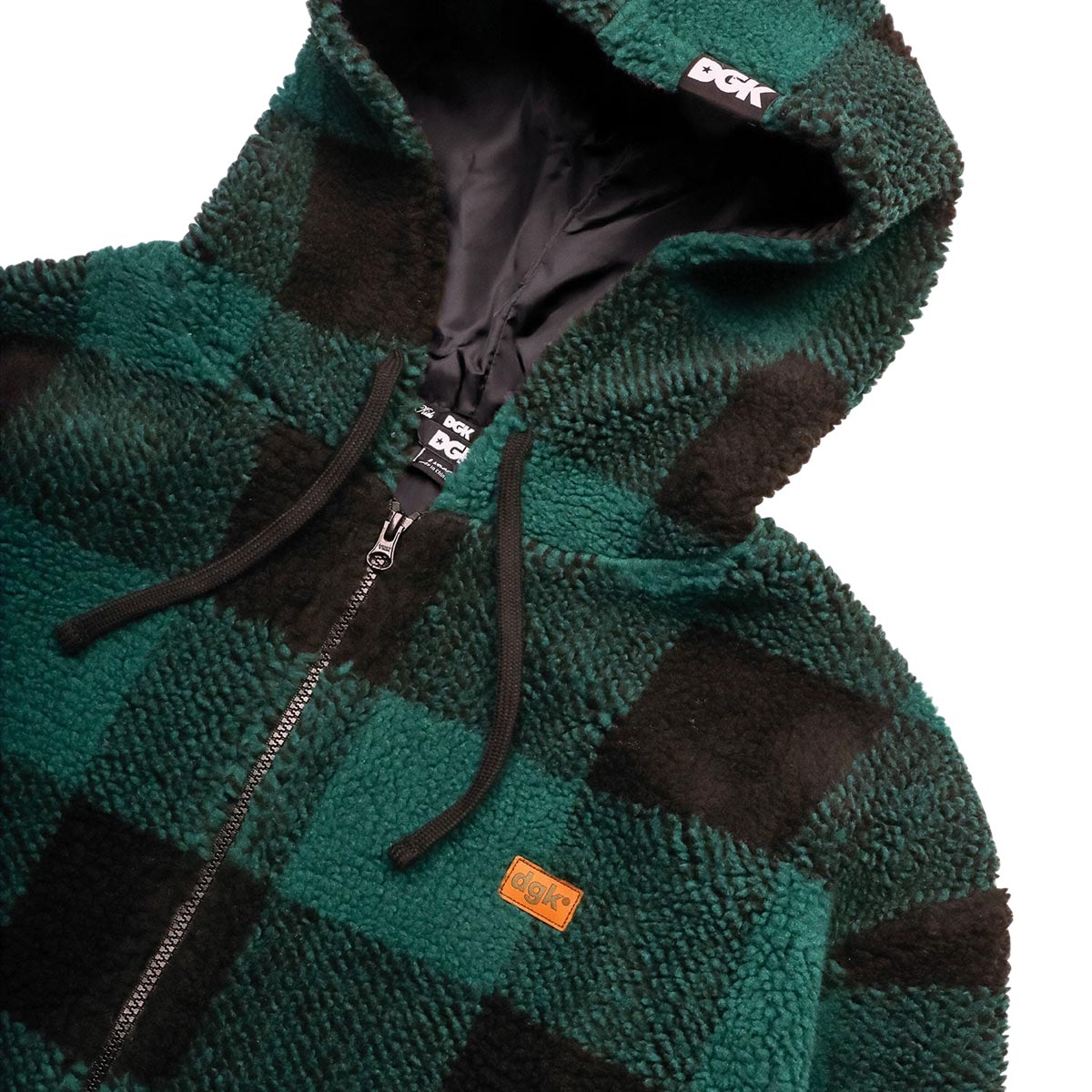 DGK Mega Sherpa Zip Hoodie - Green image 3