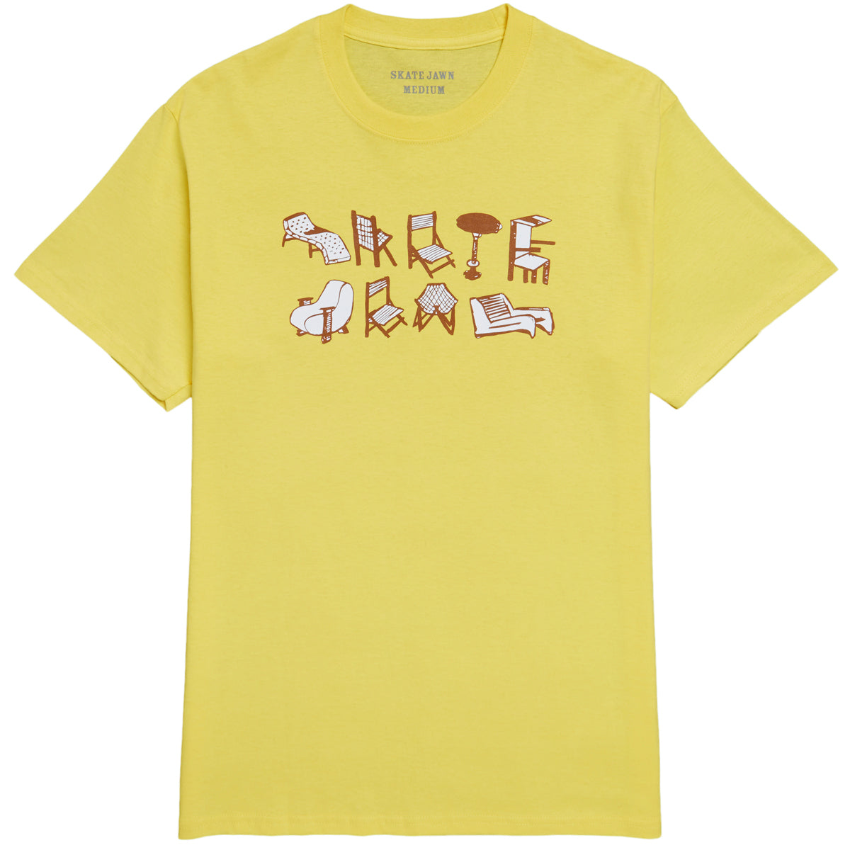 Skate Jawn Chairs T-Shirt - Yellow image 1