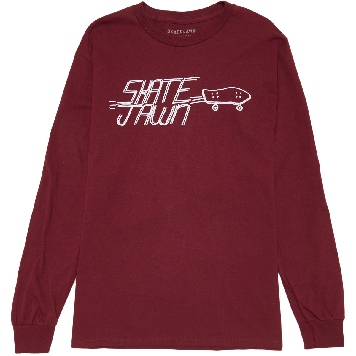 Skate Jawn Cruiser Long Sleeve T-Shirt - Burgundy image 1