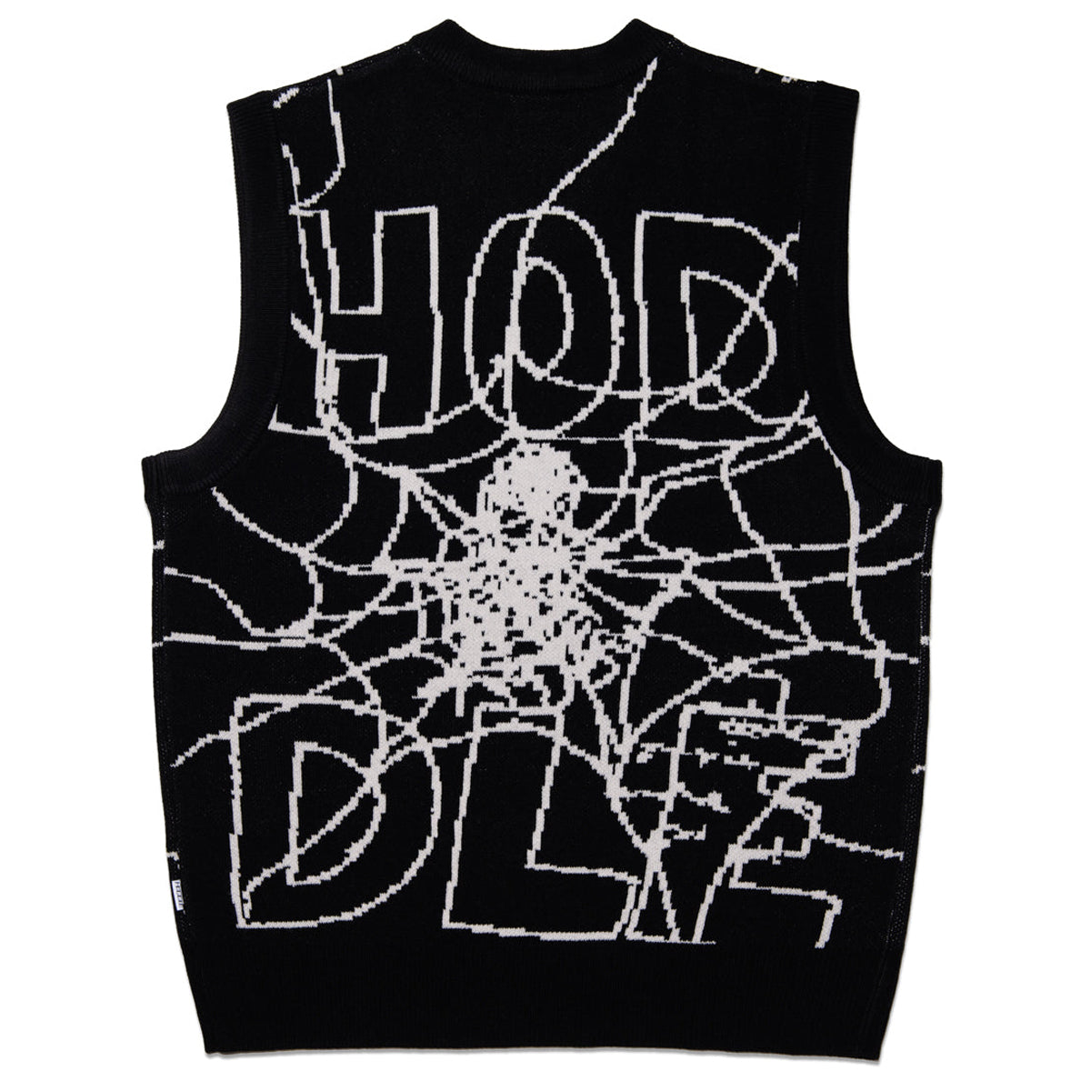 Hoddle Web Jaquard Knit Vest Sweater - Black image 2