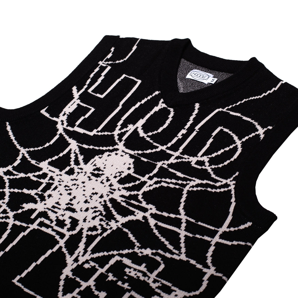 Hoddle Web Jaquard Knit Vest Sweater - Black image 3