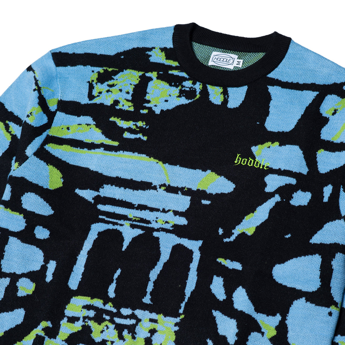Hoddle Dungieon Knit Shirt - Blue/Black/Green image 3
