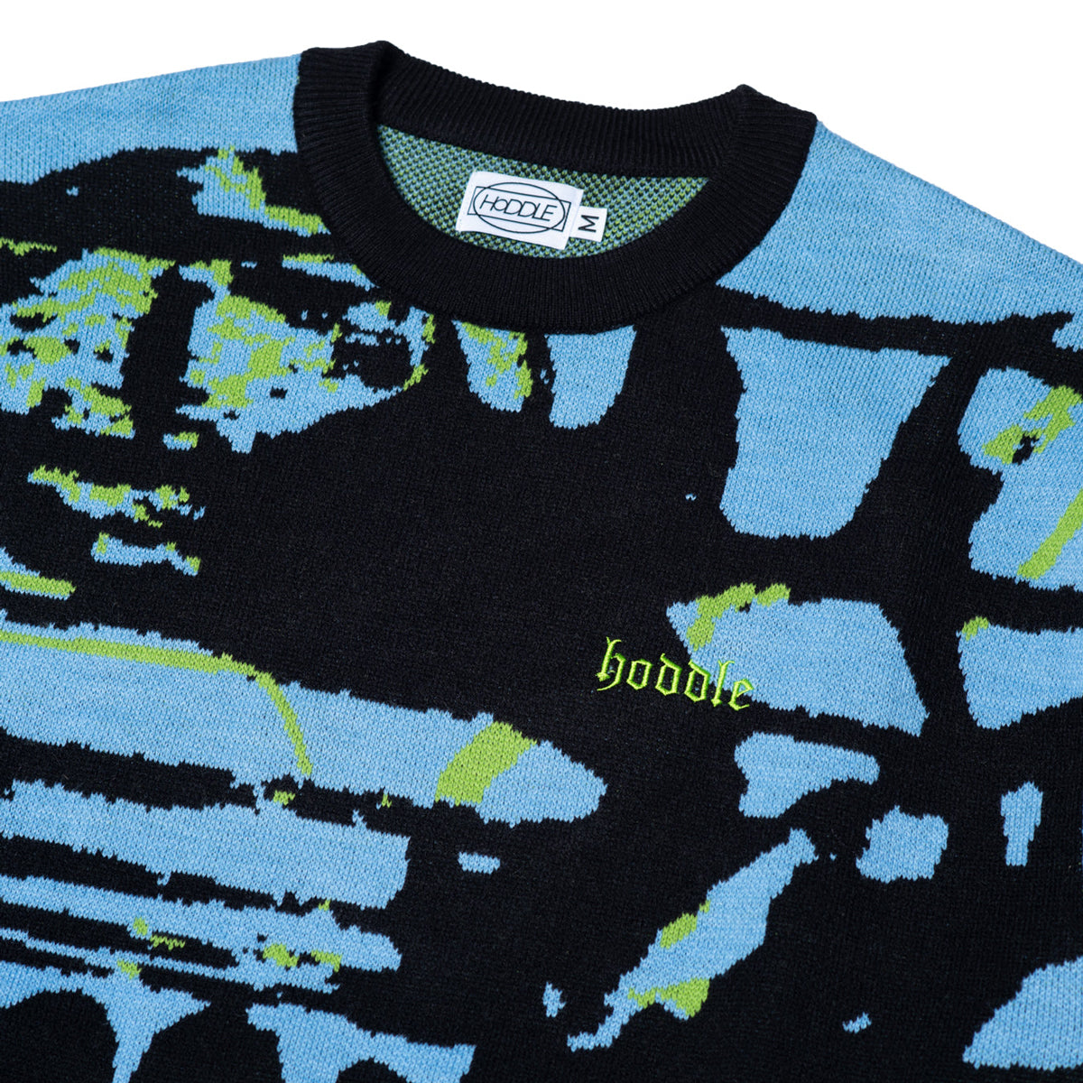 Hoddle Dungieon Knit Shirt - Blue/Black/Green image 4