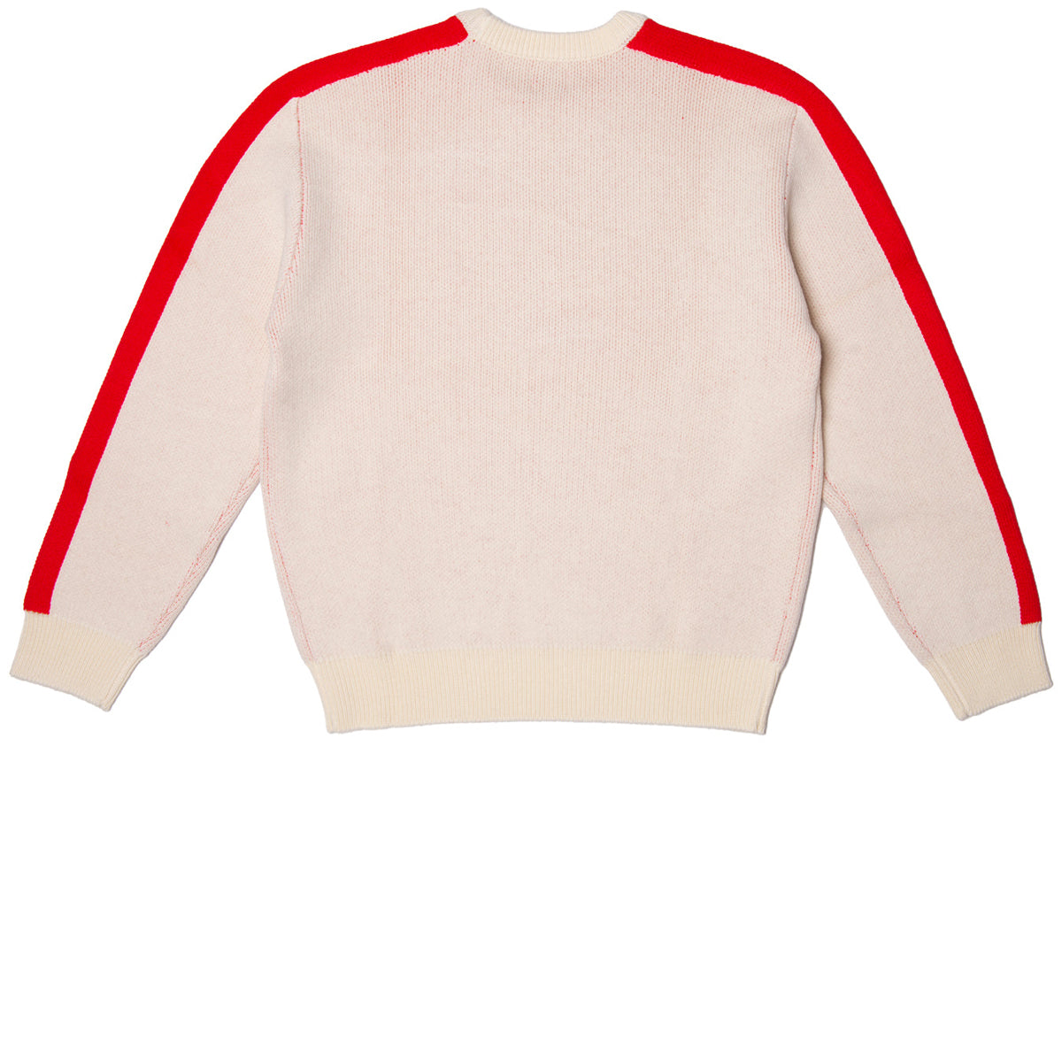 Hoddle Warped Logo Knit Long Sleeve Shirt - Ecru/Red image 3