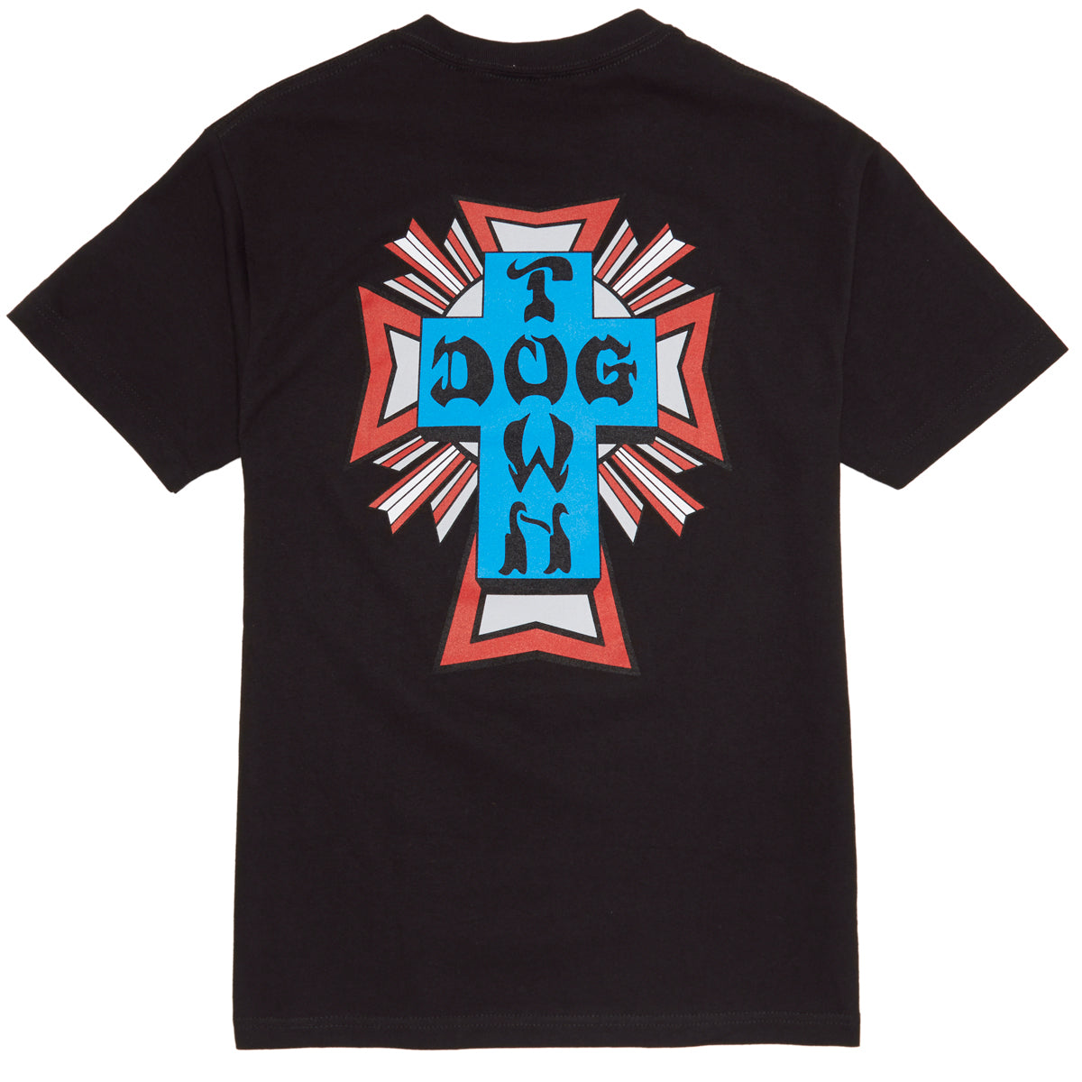 Dogtown Cross Logo T-Shirt - Black/Red/Blue/Grey image 1