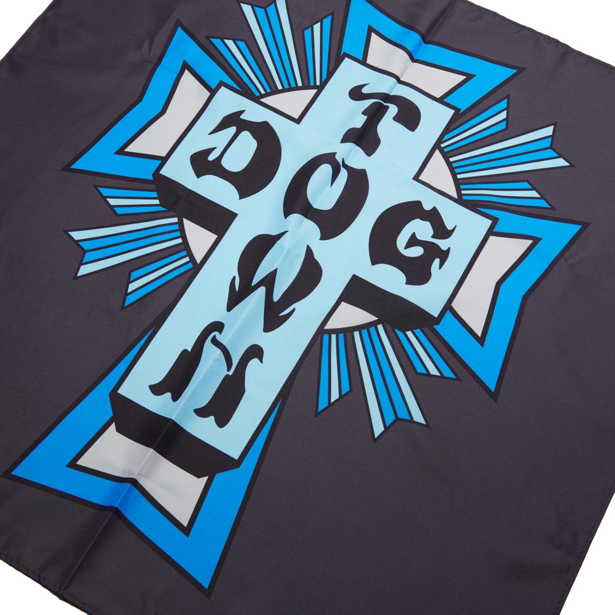 Dogtown DT Cross Logo Flag - Black/Blue image 2
