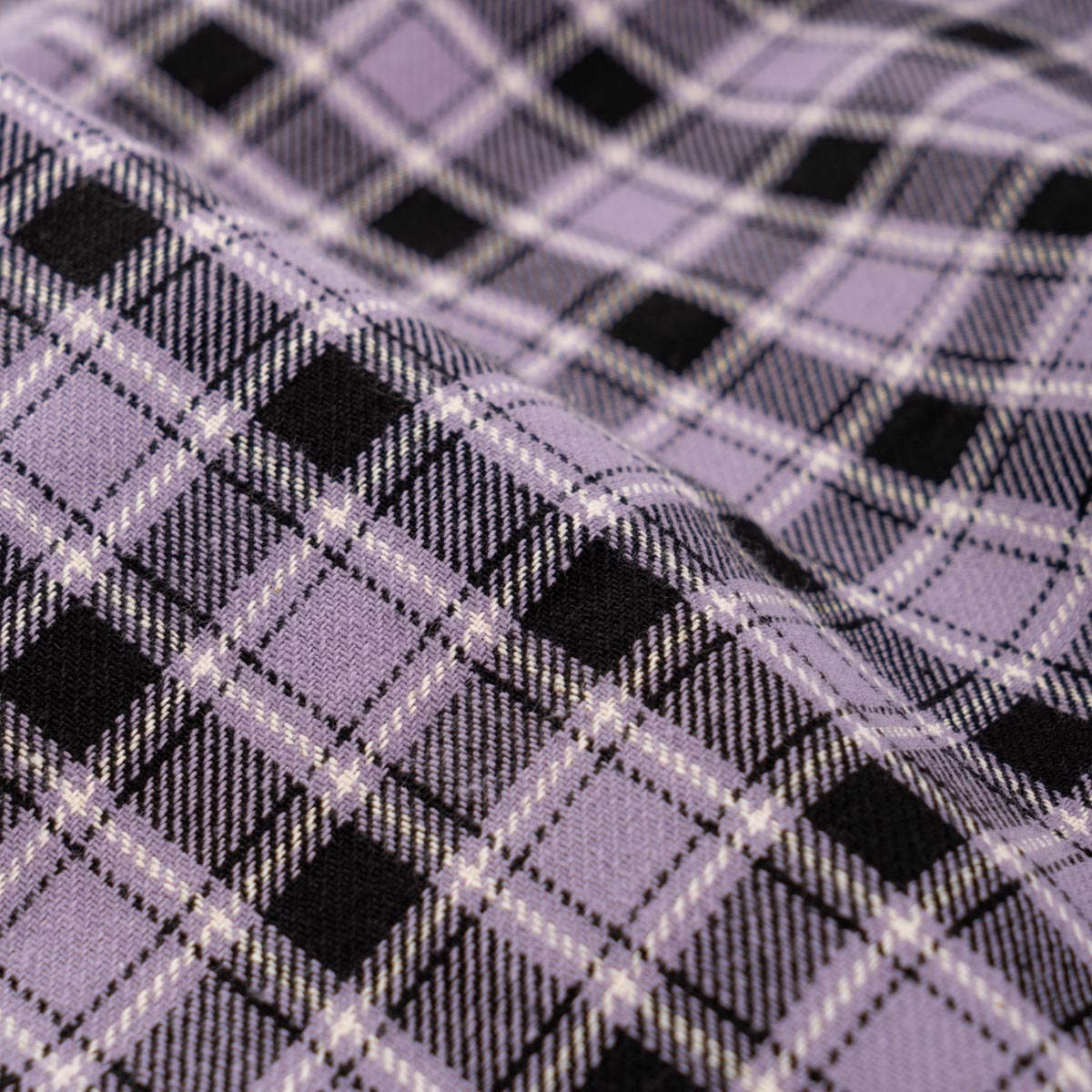 Welcome Cell Woven Plaid Zip Shirt - Lavender Grey image 5