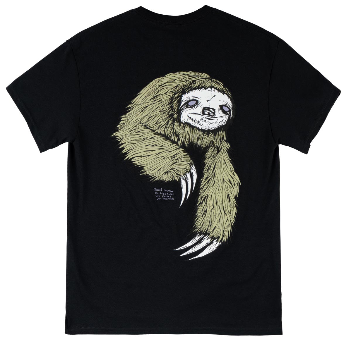 Welcome Sloth T-Shirt - Black/Sage image 1