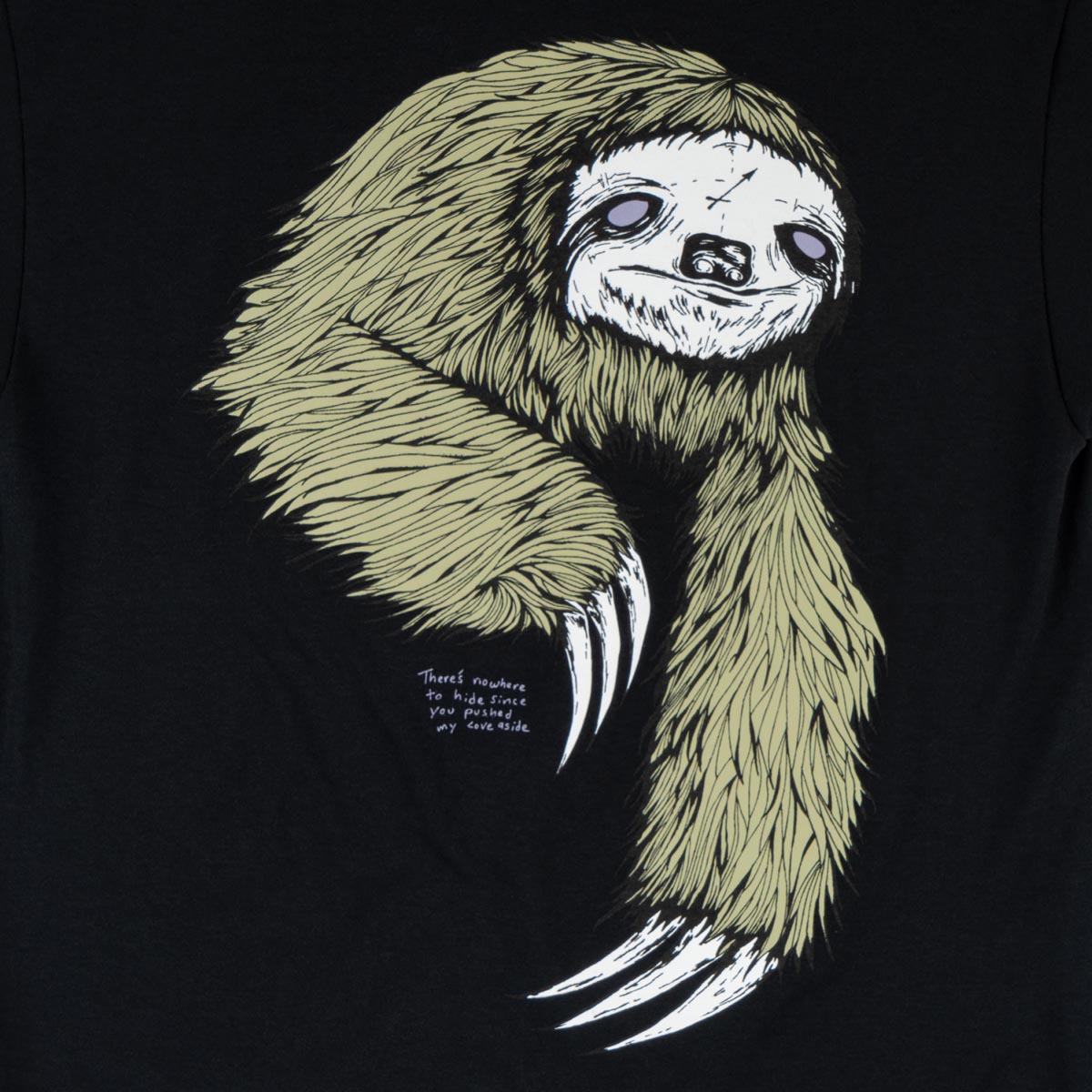 Welcome Sloth T-Shirt - Black/Sage image 3