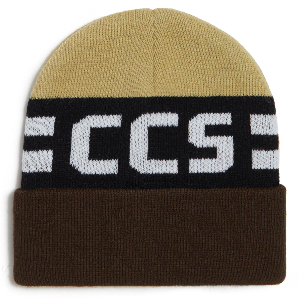 CCS Blockletters Beanie - Brown/Tan image 1