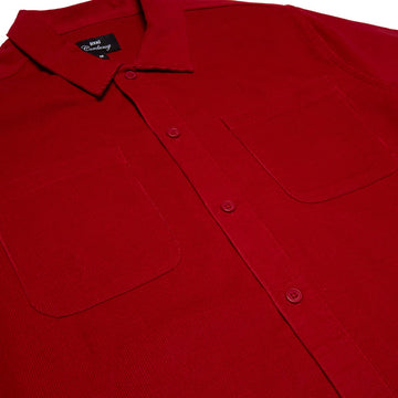 CCS Long Sleeve Corduroy Shirt - Crimson
