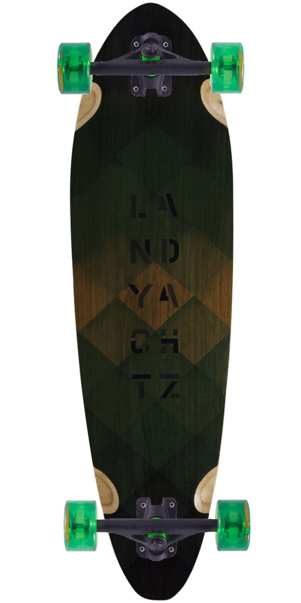 Landyachtz Fiberglass Stout Longboard Complete - Green image 1