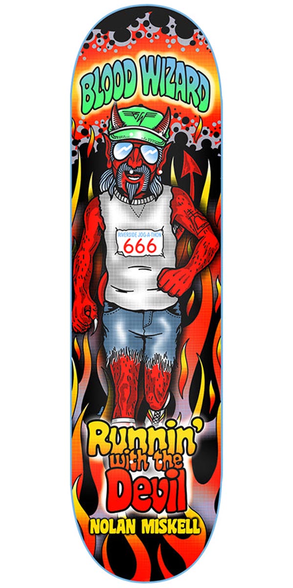 Blood Wizard Runnin With The Devil Miskell Skateboard Deck - 9.00