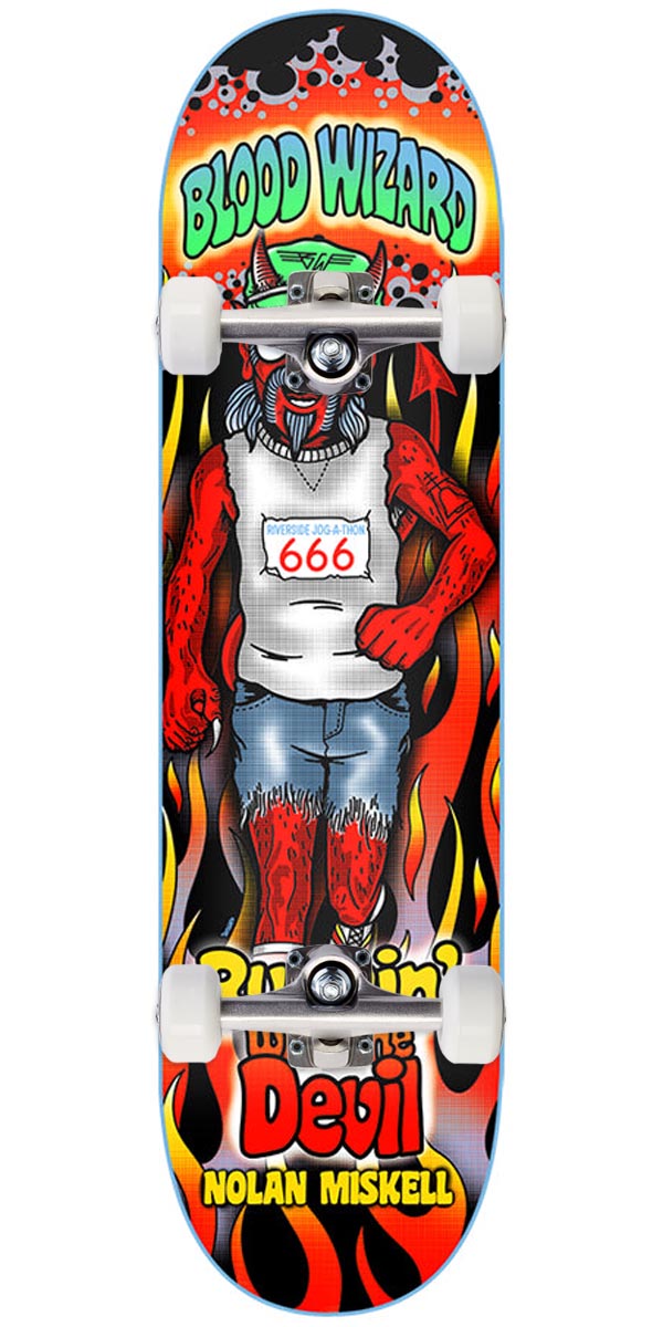 Blood Wizard Runnin With The Devil Miskell Skateboard Complete - 9.00