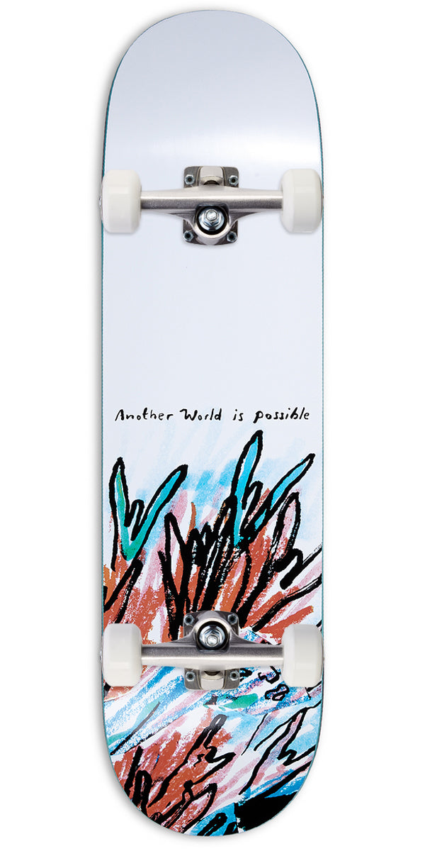 Polar Team Model Another World Is Possible Skateboard Complete - White - 8.00