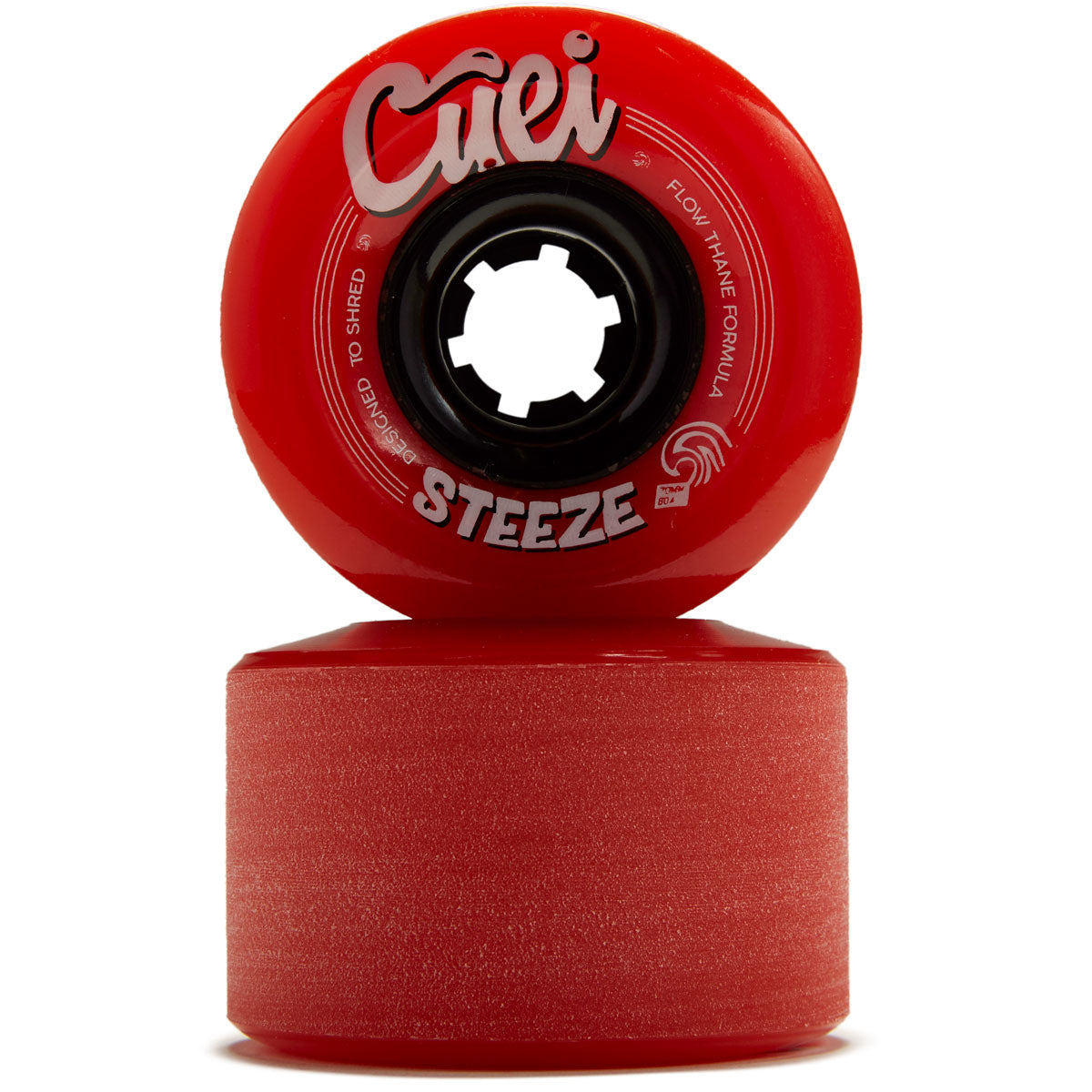 Cuei Steeze Freeride 80a Stoneground Longboard Wheels - Red - 70mm image 2