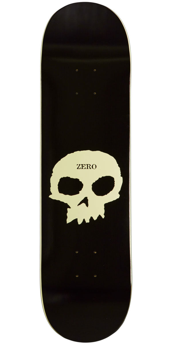 Zero Single Skull Skateboard Deck - Glow In The Dark - 8.25