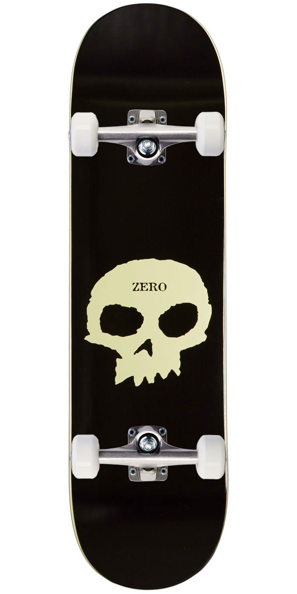 Zero Single Skull Skateboard Complete - Glow In The Dark - 8.25