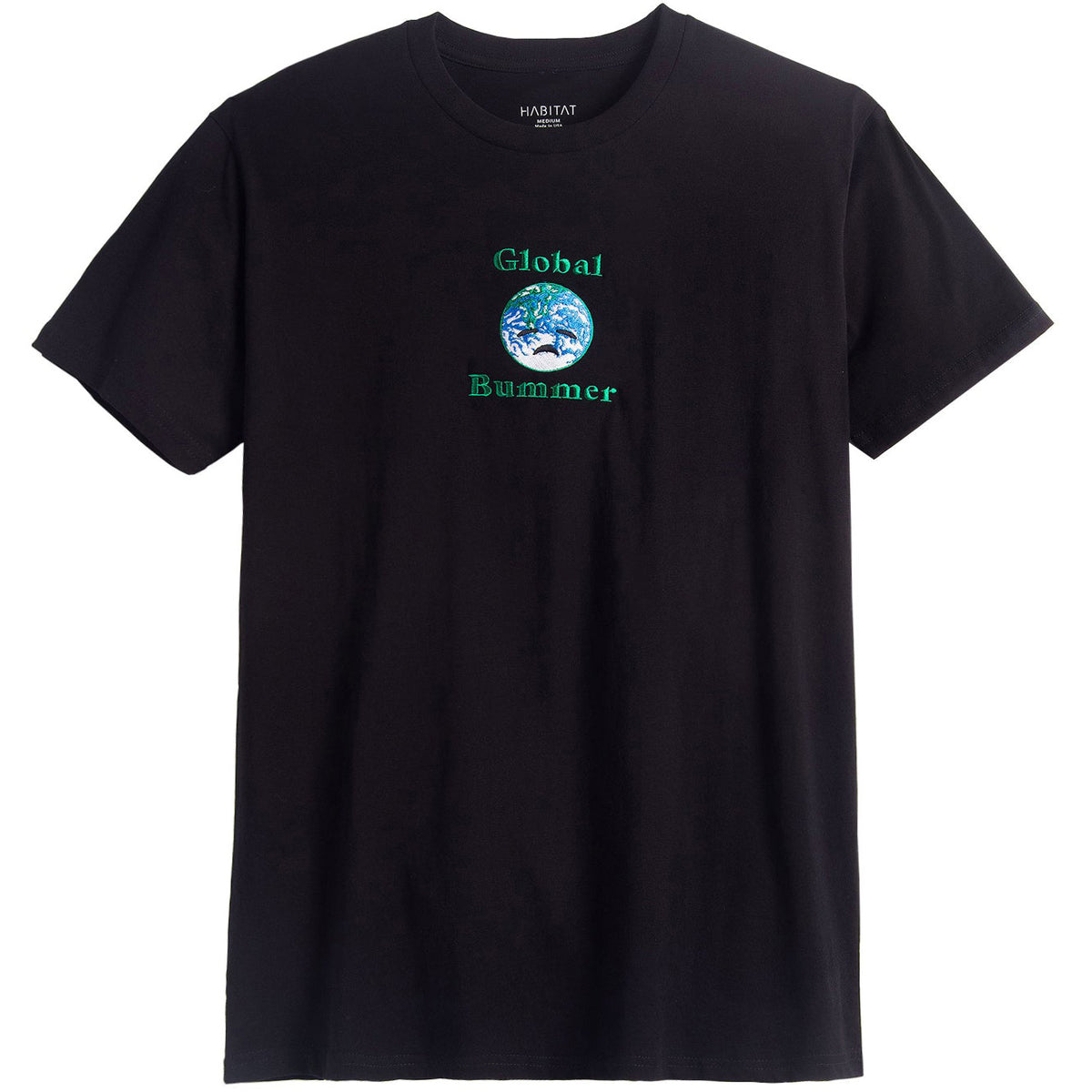 Habitat Global Bummer Embroidered T-Shirt - Black image 1