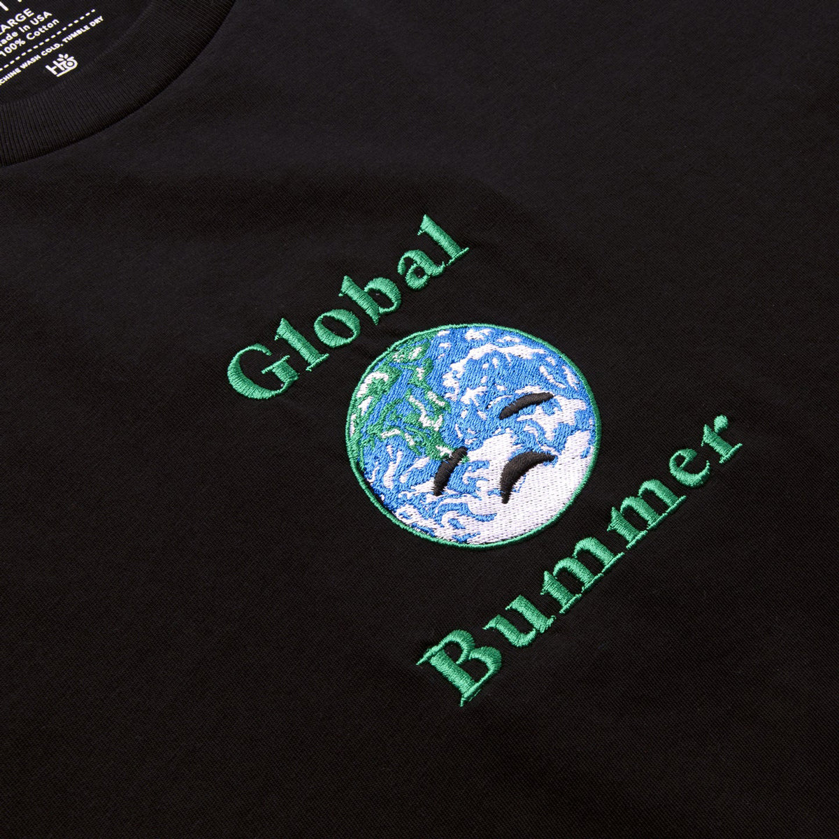 Habitat Global Bummer Embroidered T-Shirt - Black image 2