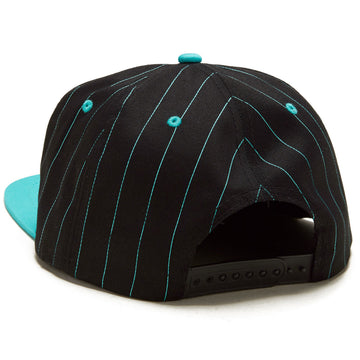 Snot Pinstripe Snapback Hat - Black