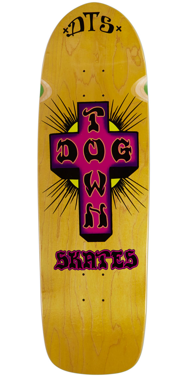 Dogtown Bigger Boy Skateboard Deck - Yellow Stain - 9.523
