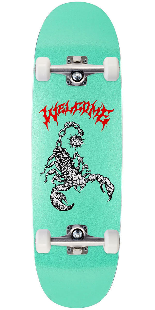 Welcome Mace On A Boline 2.0 Skateboard Complete - Teal Glitter - 9.50