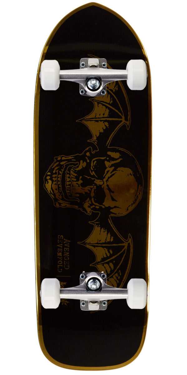 Welcome x Avenged Sevenfold Death Bat On A Magic Bullet 2.0 Skateboard Complete - Black/Gold Foil - 10.50
