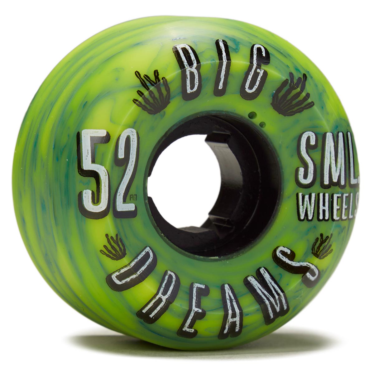 SML Succulent Cruisers 92a Skateboard Wheels - Blue/Yellow Swirl - 52mm image 1