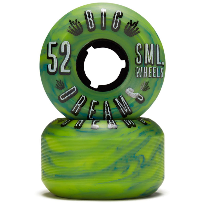 SML Succulent Cruisers 92a Skateboard Wheels - Blue/Yellow Swirl - 52mm
