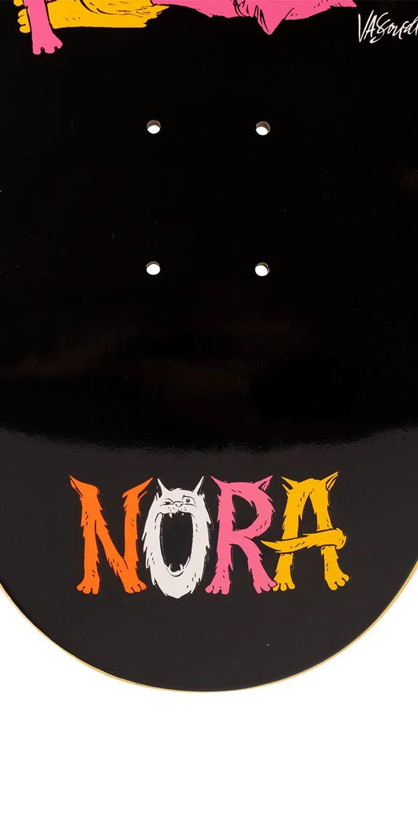 Welcome Purr Pile Nora Skateboard Deck - Black - 8.25
