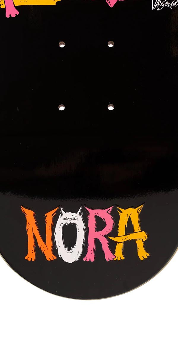Welcome Purr Pile Nora Skateboard Deck - Black - 7.75