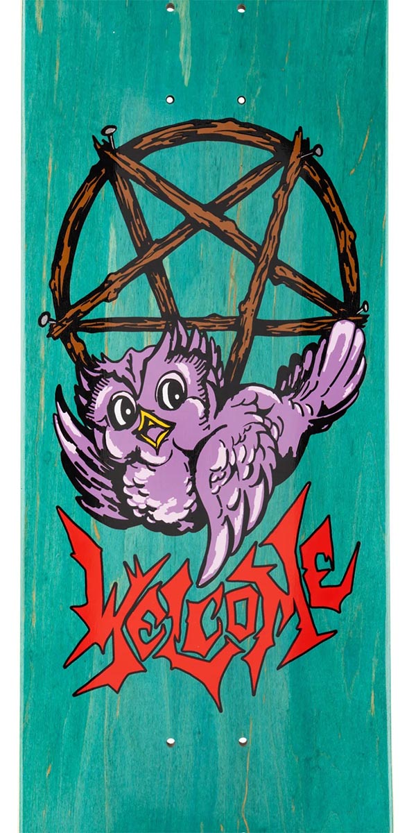 Welcome Lil Owl Skateboard Deck - Teal Stain - 8.50
