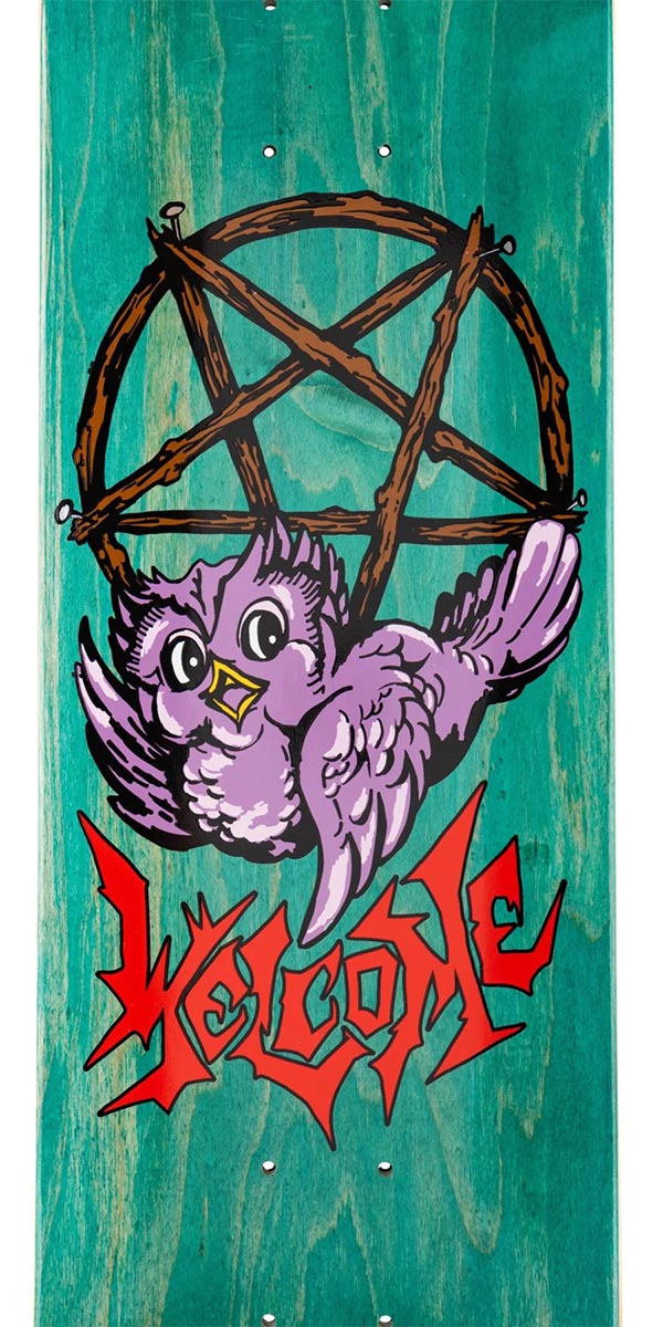 Welcome Lil Owl Skateboard Deck - Teal Stain - 8.25