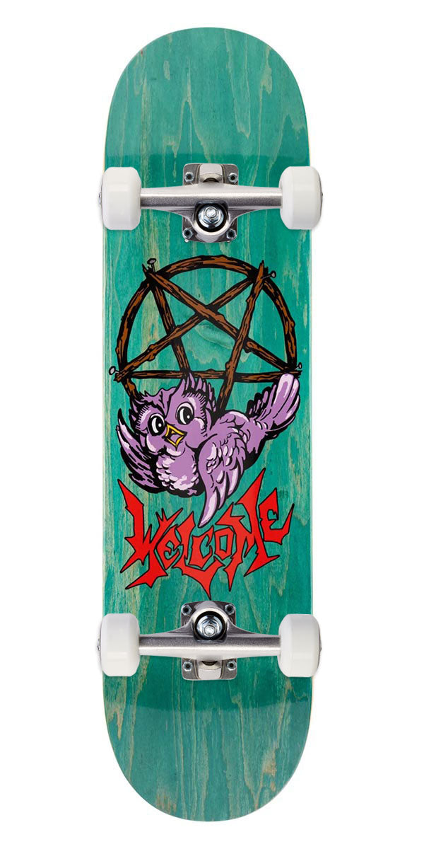 Welcome Lil Owl Skateboard Complete - Teal Stain - 8.25