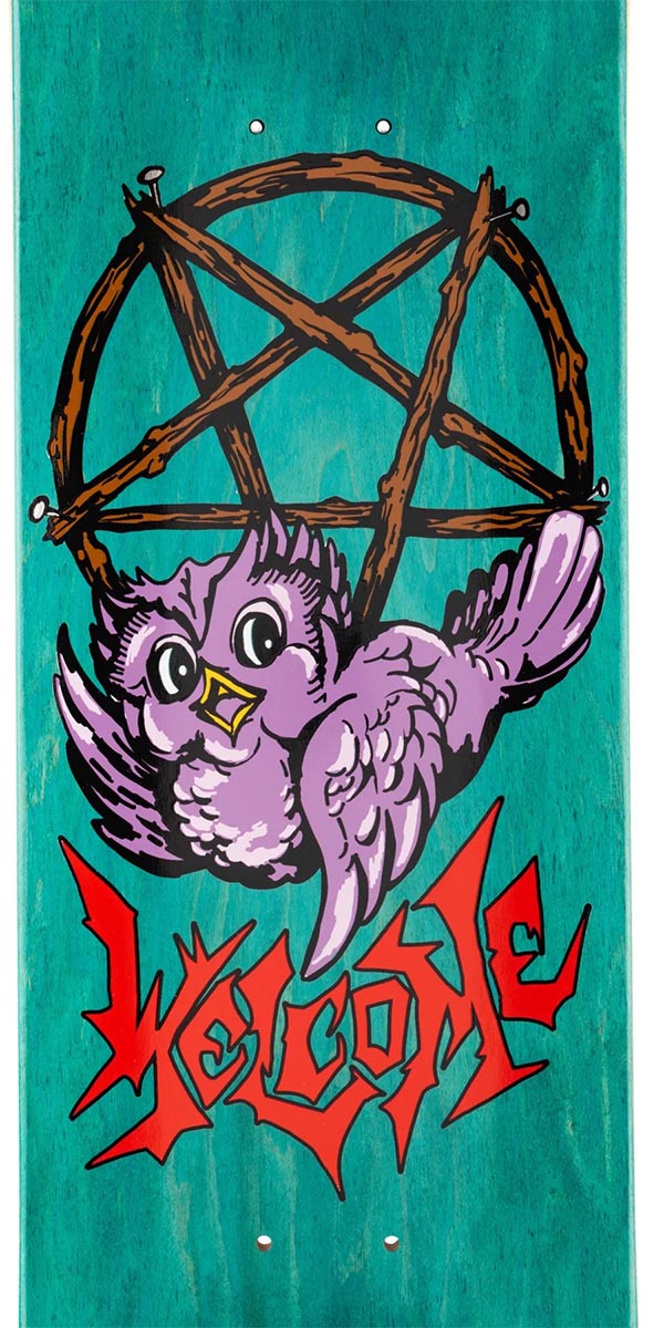 Welcome Lil Owl Skateboard Deck - Teal Stain - 8.00