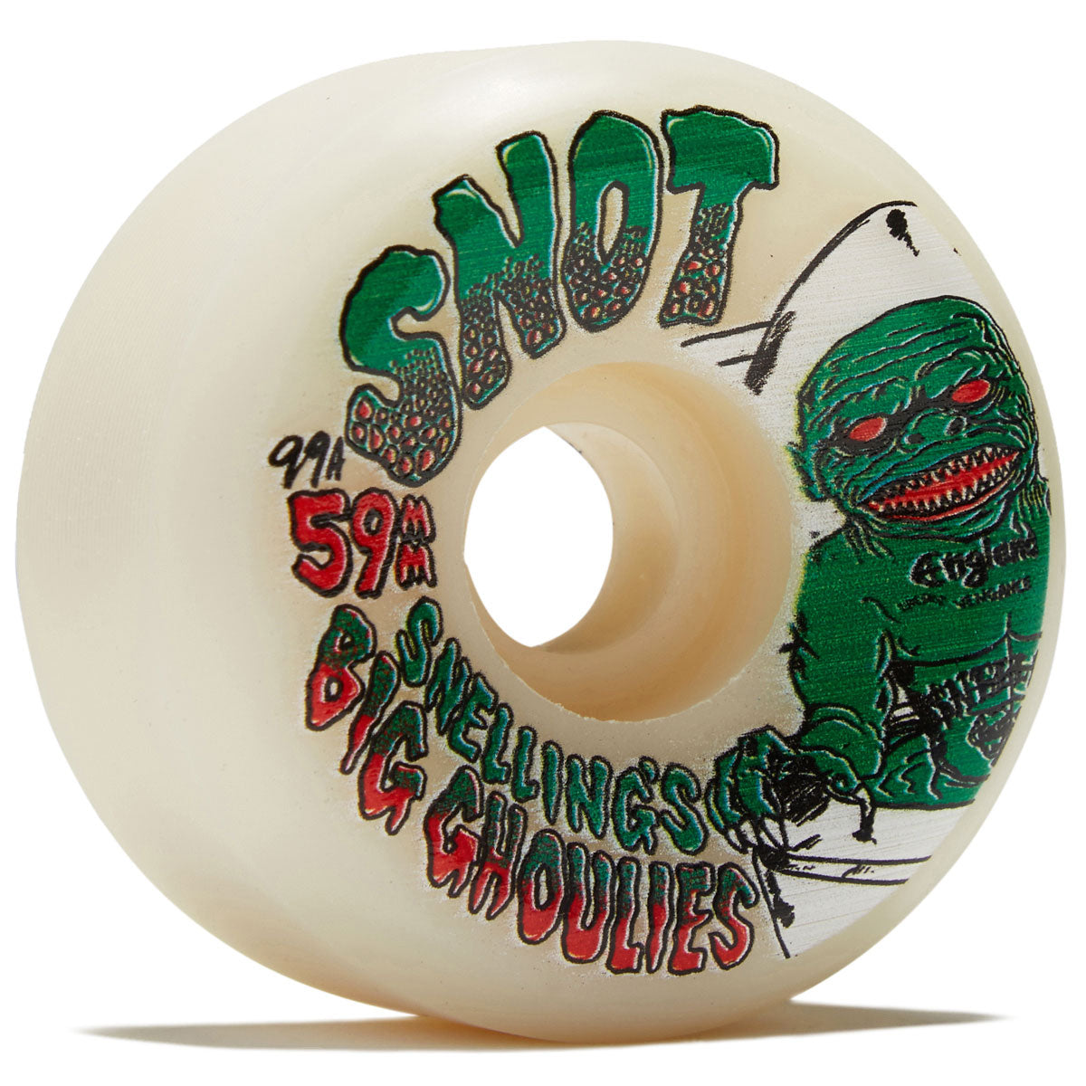 Snot Snelling Big Ghoulies 99a Skateboard Wheels - Glow In The Dark - 59mm image 1