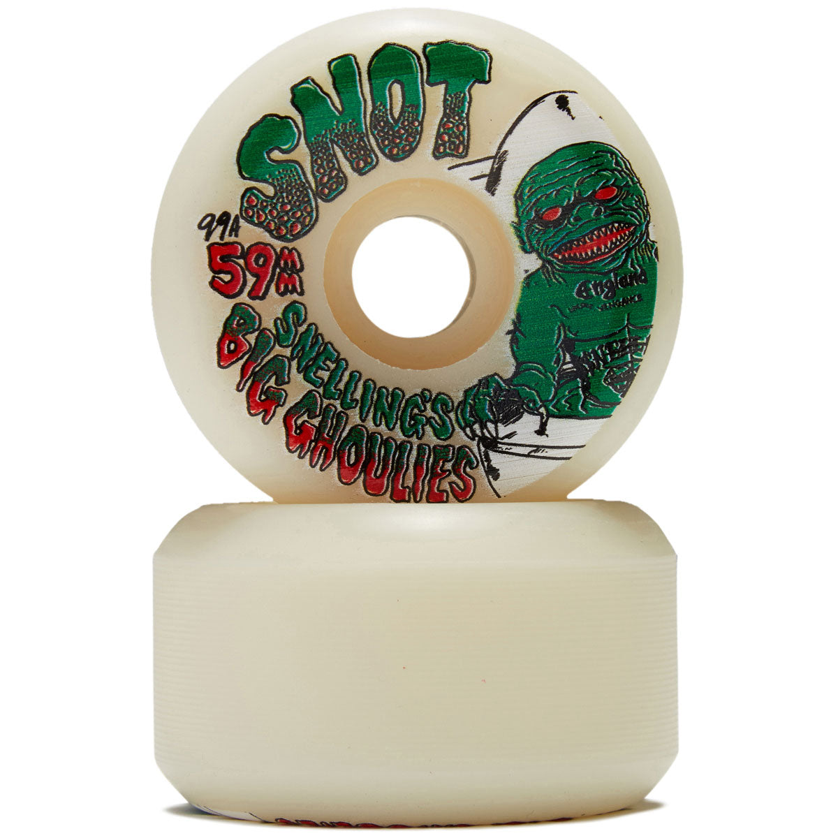 Snot Snelling Big Ghoulies 99a Skateboard Wheels - Glow In The Dark - 59mm image 2
