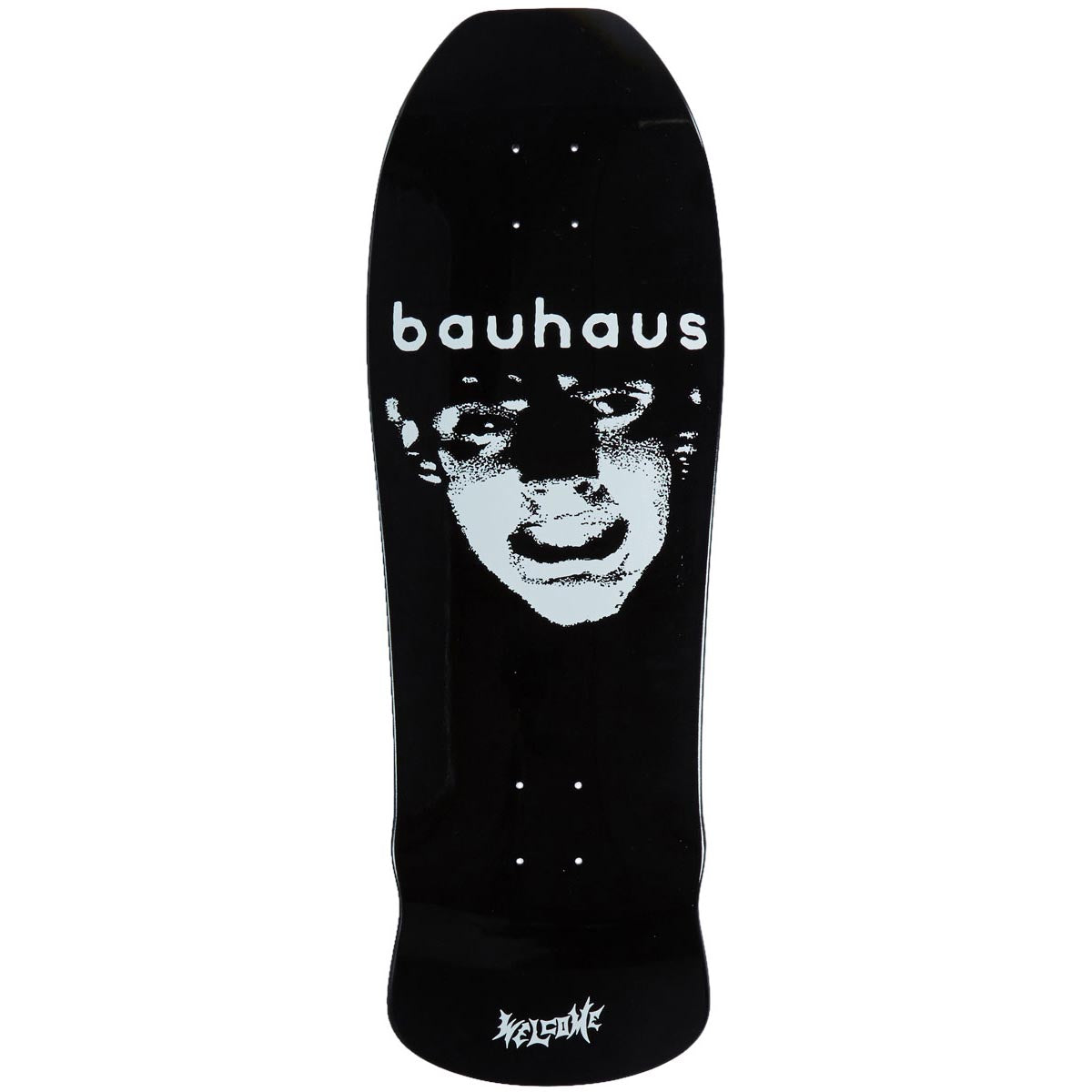 Welcome x Bauhaus Mask On An Early Grab Skateboard Deck - Black Dip - 10.00
