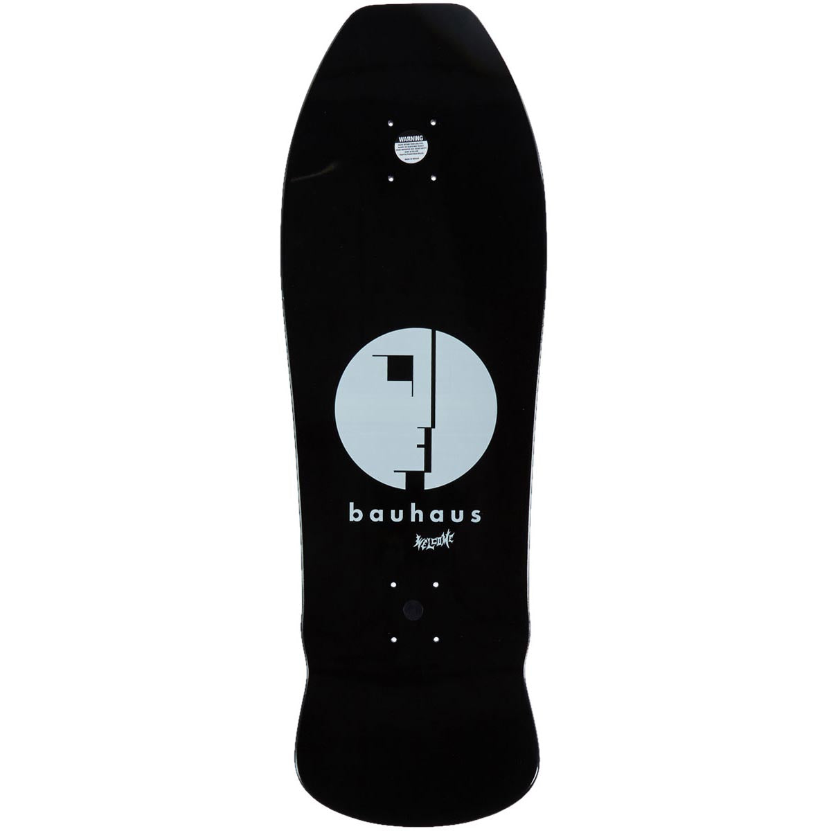 Welcome x Bauhaus Mask On An Early Grab Skateboard Deck - Black Dip - 10.00