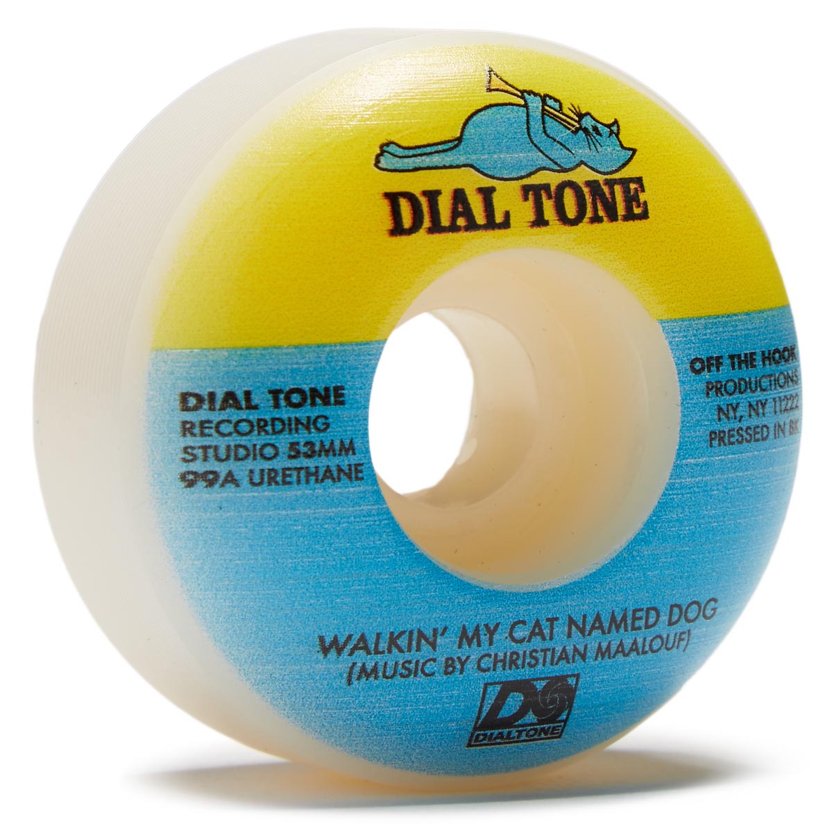 Dial Tone Maalouf Blue Cat 99a Standard Skateboard Wheels - 53mm image 1